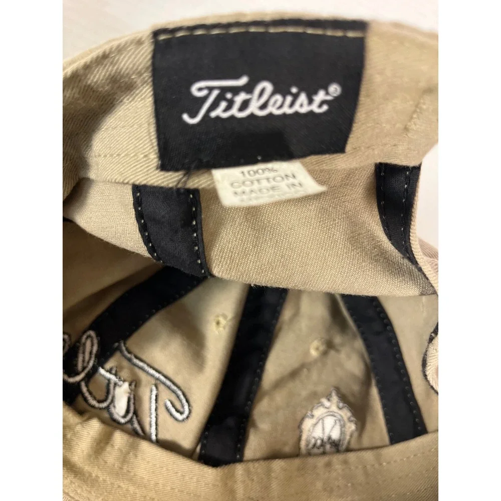 Titleist‎ Golf Hat Mens OSFA Tan Adjustable Strapback ULGC Logo Cap